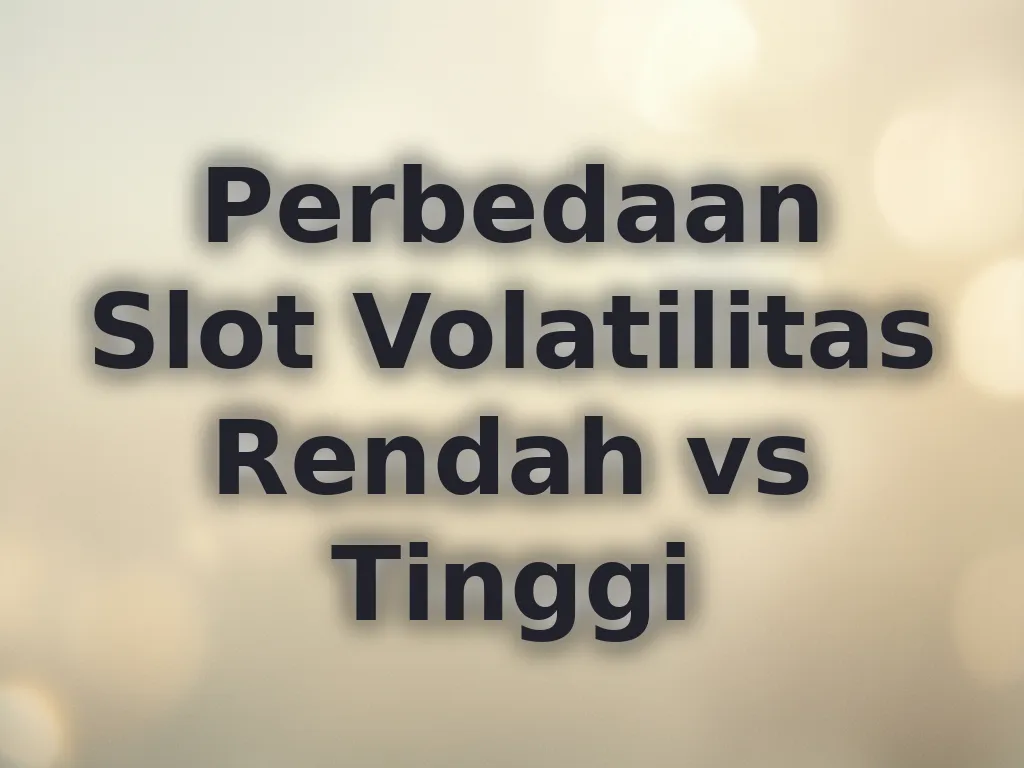 Perbedaan Slot Volatilitas Rendah vs Tinggi